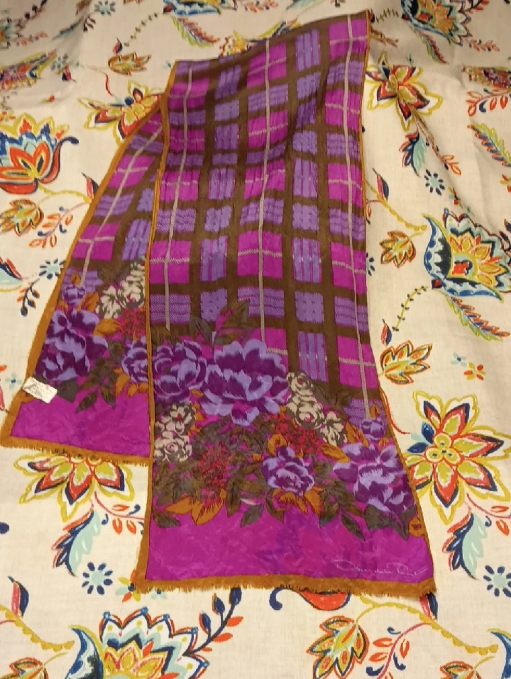 Oscar de la Renta Vintage Silk Scarf
